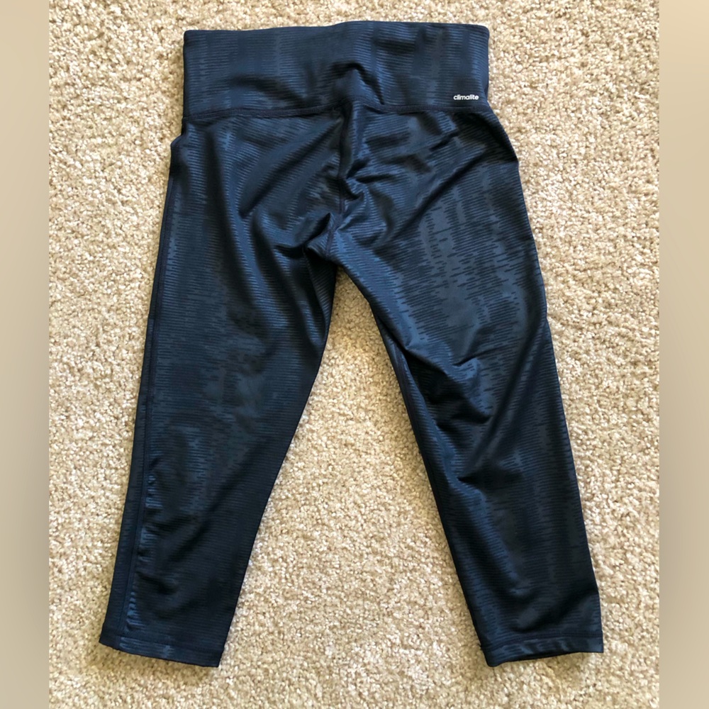 Adidas cropped legging, Climalite, size Small, black, inseam 19”. - Picture 2 of 3